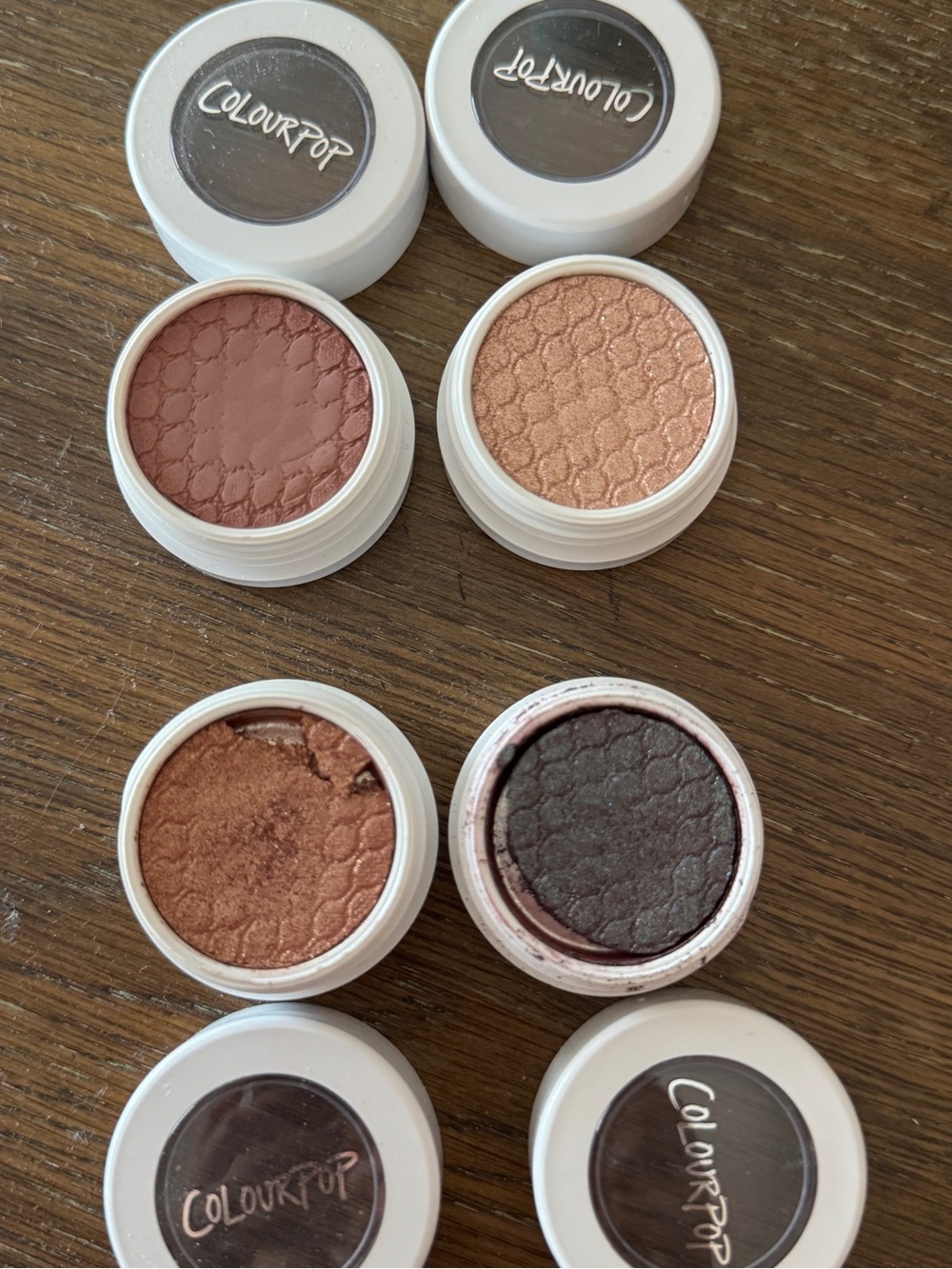Bundle of 4 colourpop eye shadow, Brady, Amaze, DGAF, BAE